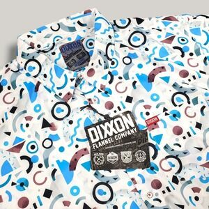 Dixxon Flannel Co New Wave Party Shirt Mens 4XL‎ Short Sleeve Button Retro Y2K